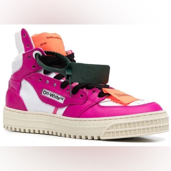 OFF-WHITE Women's Sneakers Off-Court 3.0 High-Top Fuschia Pink sz 36